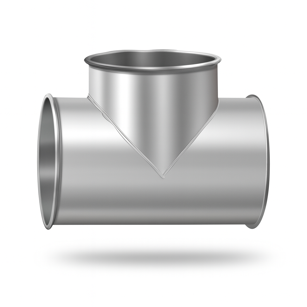 U-Duct - (T Branch) Fitting, Dust Collection 3" Through 18", Clamp-together Duct (Compatible with Nordfab, Quick-fit, QF, KB, US Duct, Ducts Inc., Grizzly Duct)