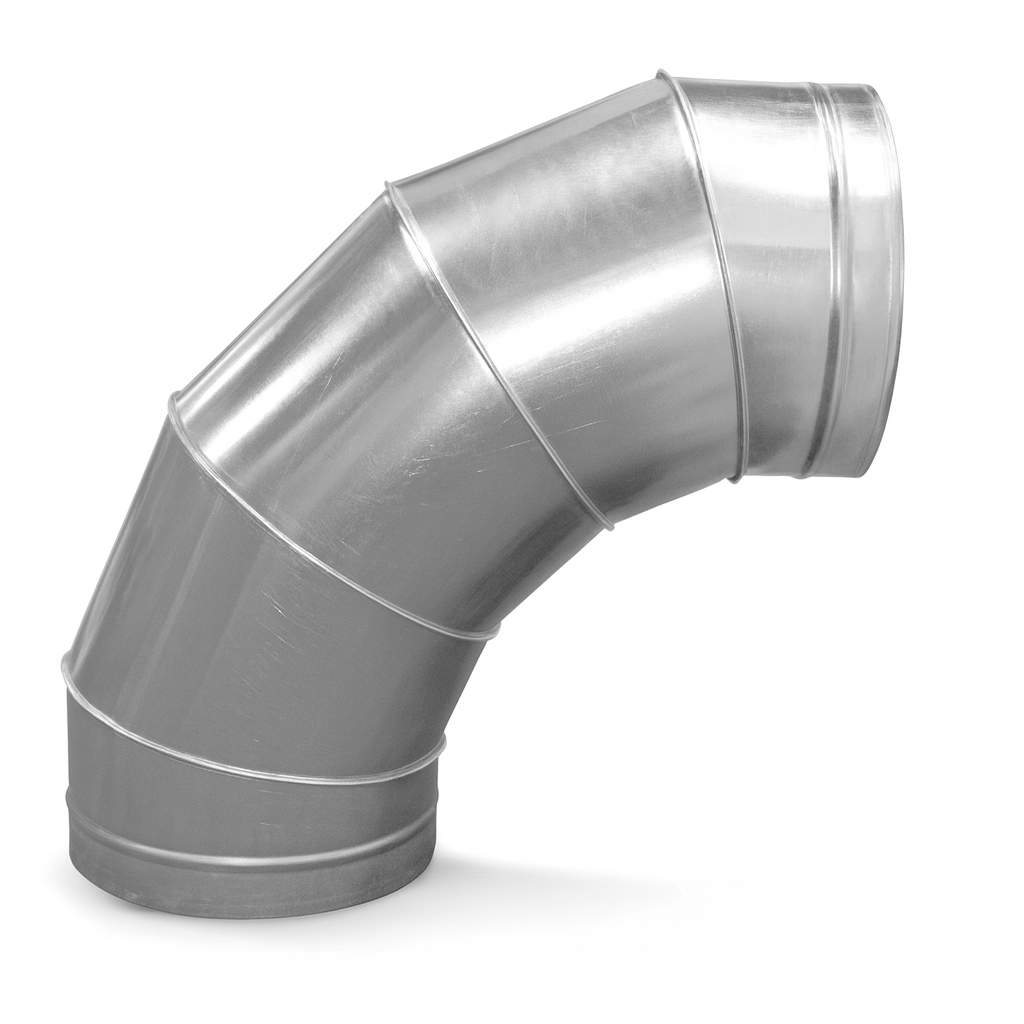 90 Degree Spiral Elbow 14" to 24" Segmented. Recommended for dust collection and suction systems