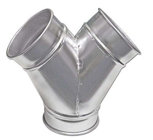 U-Duct - (Double Branch) 45 degree Fitting, Dust Collection 3" through 16", (Compatible with Nordfab, Quick-fit, Coima Duct,QF, KB, US Duct, Ducts Inc.)