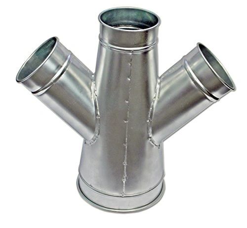 U-Duct - (Double Branch) 45 degree Fitting, Dust Collection 08"-06" through 10"-10-09-05", Clamp-together Duct (Compatible with Nordfab, Quick-fit, QF, KB, US Duct, Ducts Inc., Grizzly Duct)