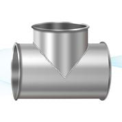 U-Duct - (T Branch) Fitting, Dust Collection 3" Through 18", Clamp-together Duct (Compatible with Nordfab, Quick-fit, QF, KB, US Duct, Ducts Inc., Grizzly Duct)