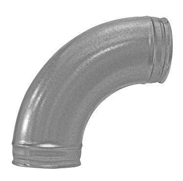 90 Degree Spiral Elbow 3" to 12" Press Formed. Recommended for dust collection and suction systems