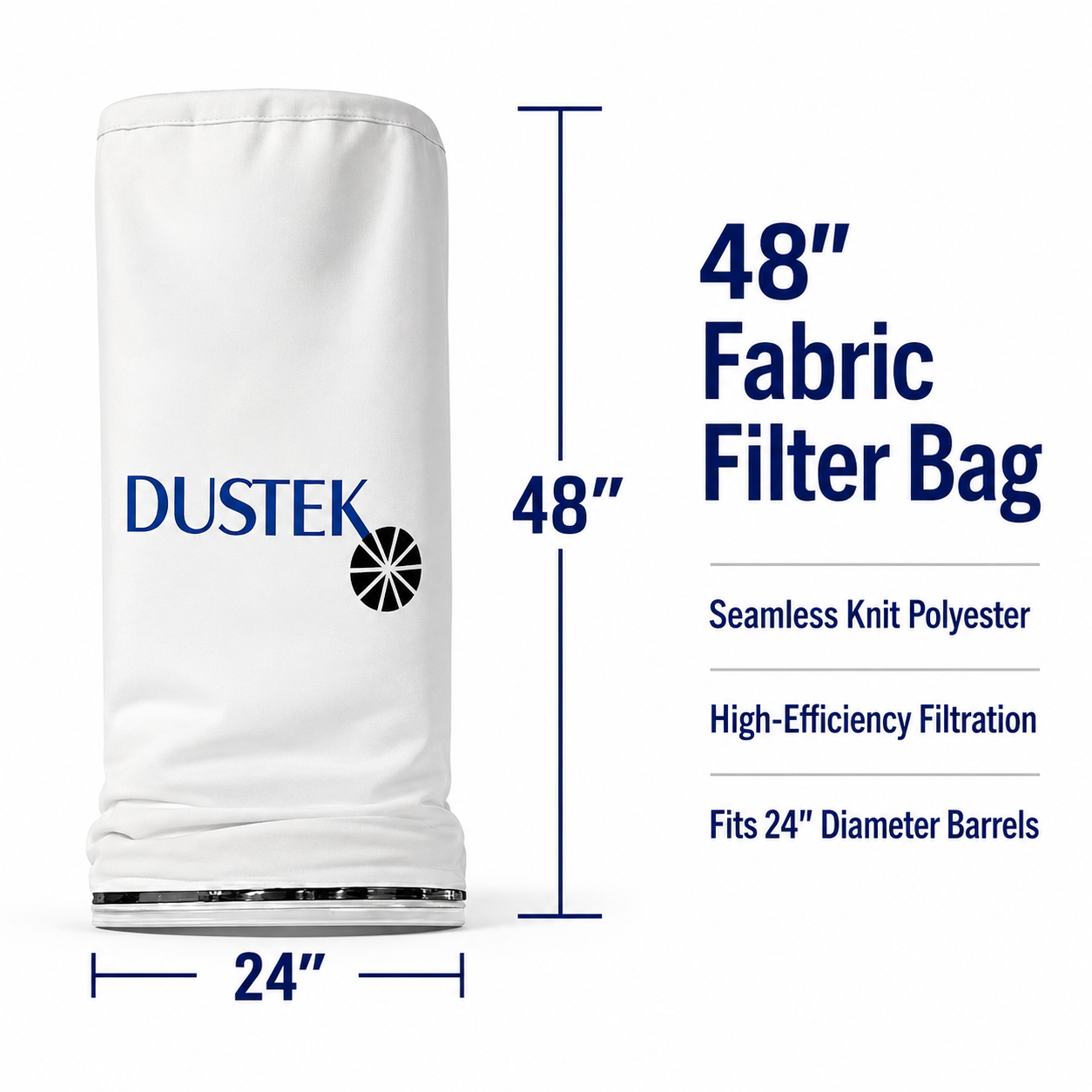 DUSTEK 48" Fabric Filter Bags