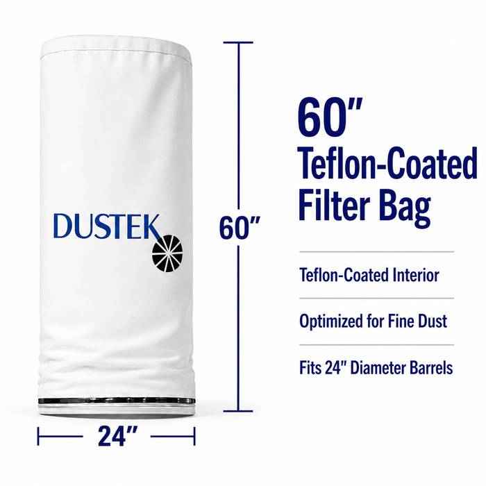 DUSTEK 60" Teflon-Coated Filter Bags