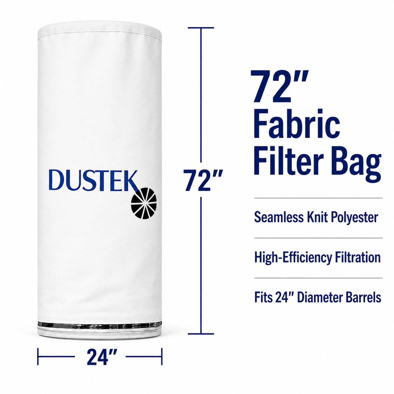 DUSTEK 72" Fabric Filter Bags