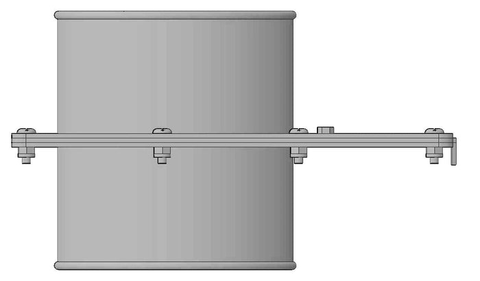 Clamp-together Style Blast Gate with Rolled Ends (Compatible with Nordfab, Quick-fit, QF, KB, US Duct, Ducts Inc.)