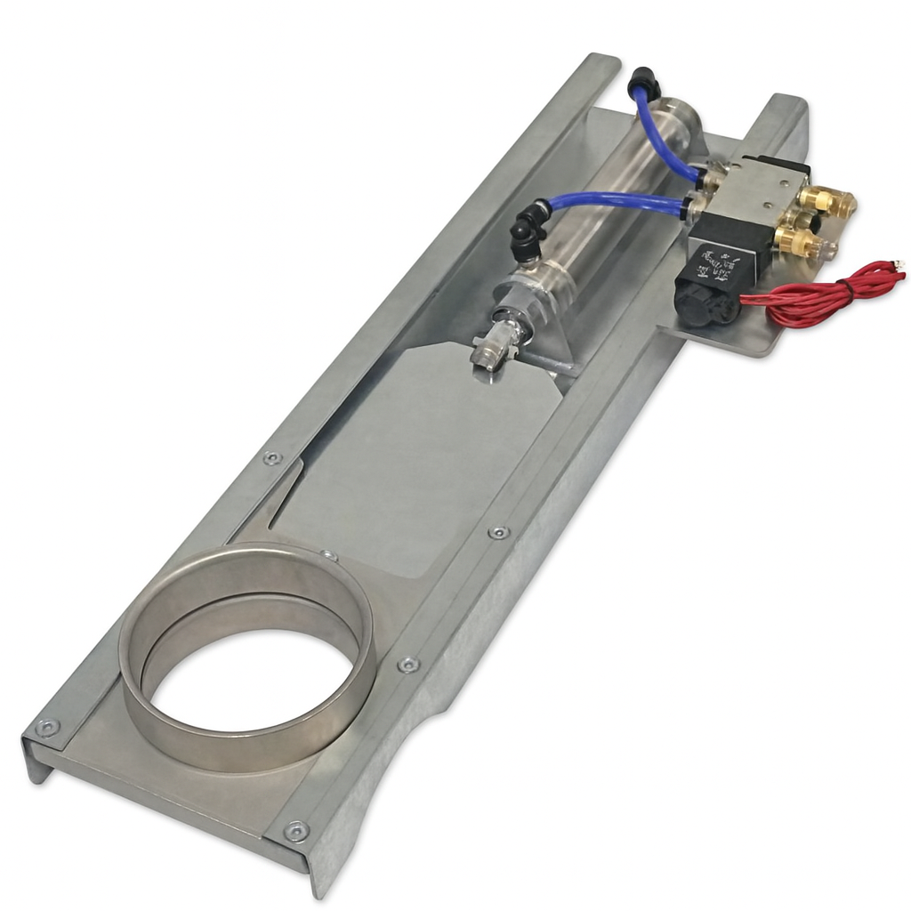 U - Duct Blast Gate Automatic Die Cast Aluminum Pneumatic 3" to 24"