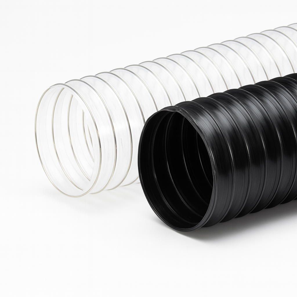 8" x 10' -Urethane Dust Collection Hose - (Specify Hose Wall Thickness and Color)