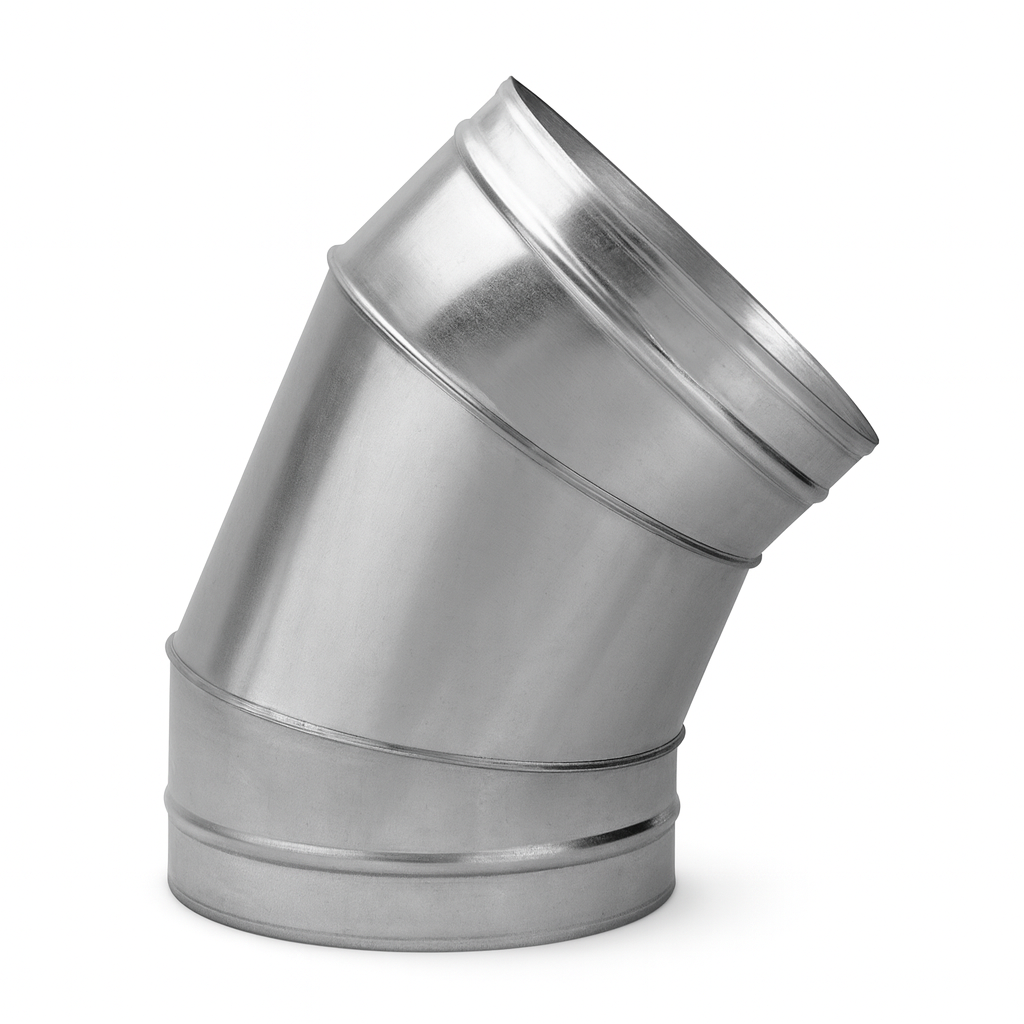 45 Degree Spiral Elbow 14" to 24" Segmented Elbows. Recommended for dust collection and suction systems