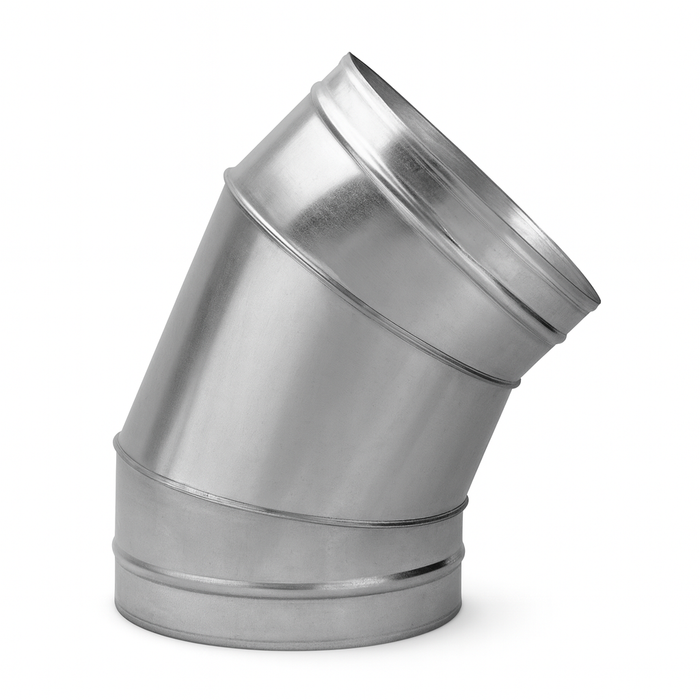 45 Degree Spiral Elbow 14" to 24" Segmented Elbows. Recommended for dust collection and suction systems