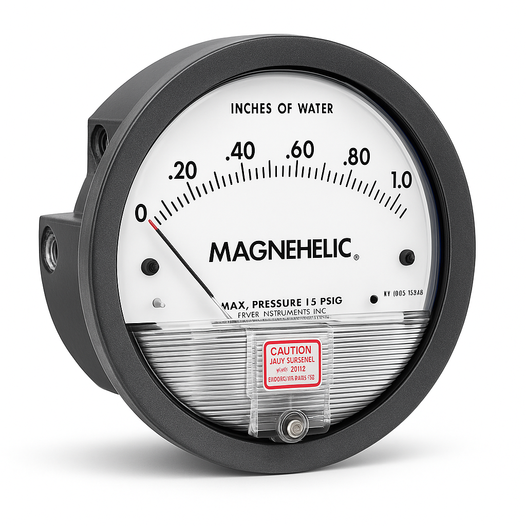 Mini (3" diameter) Magnehelic Pressure Gage 0-2" W.C.