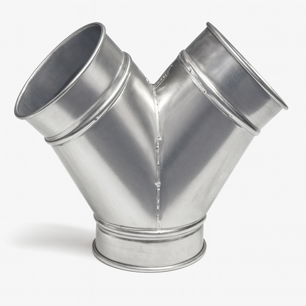 U-Duct - (Double Branch) 45 degree Fitting, Dust Collection 18" through 24",(Compatible with Nordfab, Quick-fit, Coima Duct, QF, KB, US Duct, Ducts Inc.)