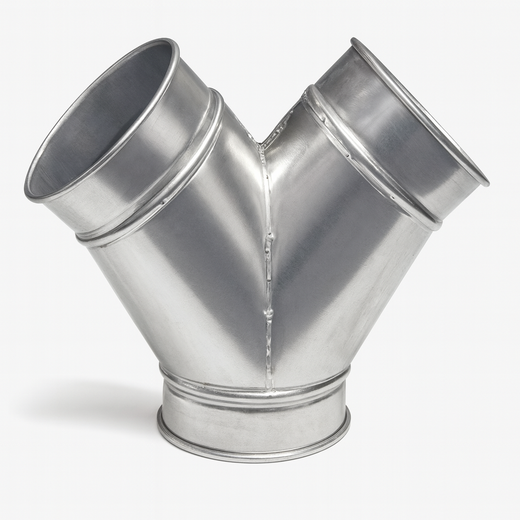 U-Duct - (Y Branch) 45 degree Fitting, Dust Collection 3" through 16", (Compatible with Nordfab, Quick-fit, Coima Duct, QF, KB, US Duct, Ducts Inc.)