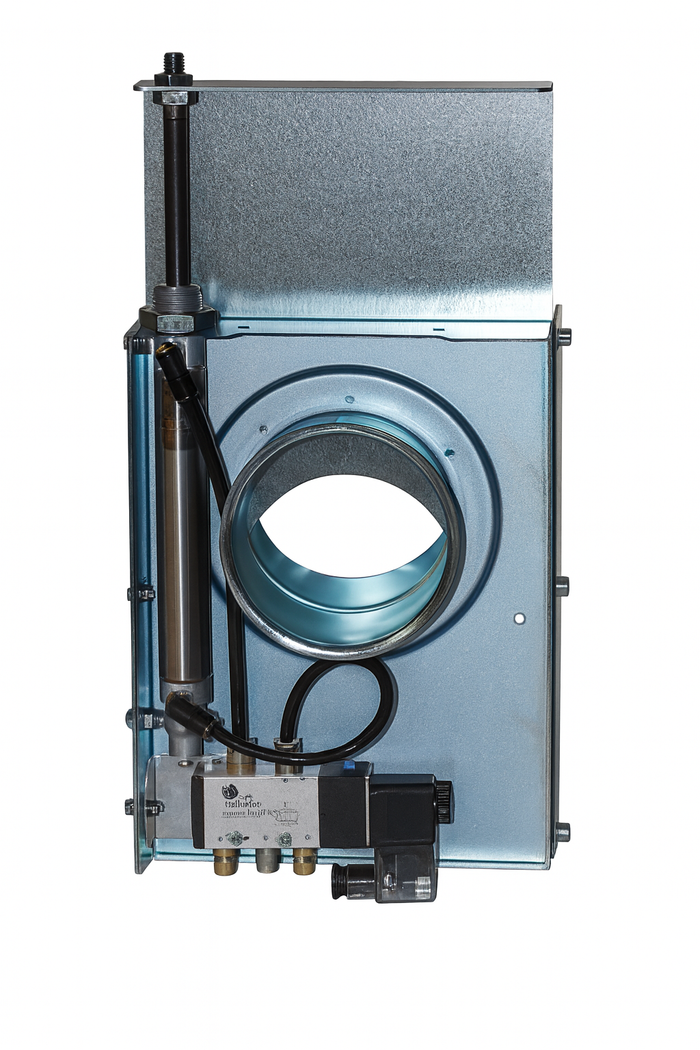 14" Dia. - Automatic Blast Gate (Pneumatic) - Industrial Grade / 24v or 110v Solenoid