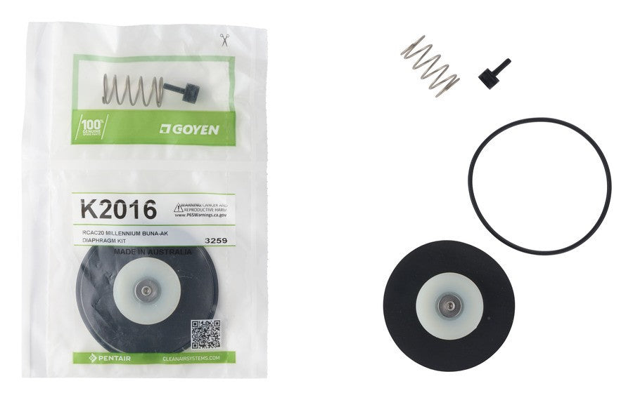 Pentair Goyen K2016 - RCAC20 MILLENNIUM BUNA-AK DIAPHRAGM KIT